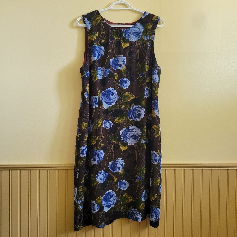 Vintage floral Louben sleeveless dress
